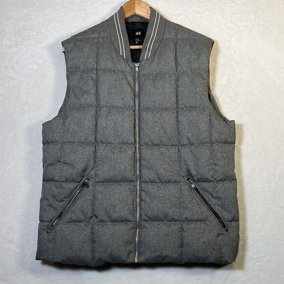 H&M sleeveless casual puffer jacket- Men 44R- Men Large - Picture 1 of 8